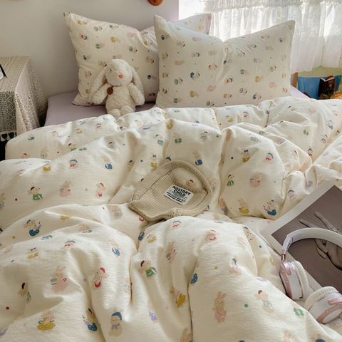 4Pcs Cloud Linen | Set Đũi Mây Phong cách trẻ trung hiện đại | ID 4PCSCLOUDLINE14