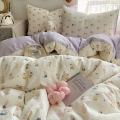 4Pcs Cloud Linen | Set Đũi Mây Phong cách trẻ trung hiện đại | ID 4PCSCLOUDLINE14