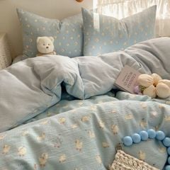 4Pcs Cloud Linen | Set Đũi Mây Phong cách trẻ trung hiện đại | ID 4PCSCLOUDLINE15