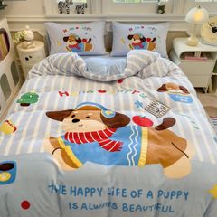 Set 4 Món Nỉ Nhung 200gr hình in 3D Happy Puppy Life