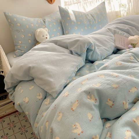 4Pcs Cloud Linen | Set Đũi Mây Phong cách trẻ trung hiện đại | ID 4PCSCLOUDLINE15