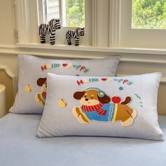 Set 4 Món Nỉ Nhung 200gr hình in 3D Happy Puppy Life