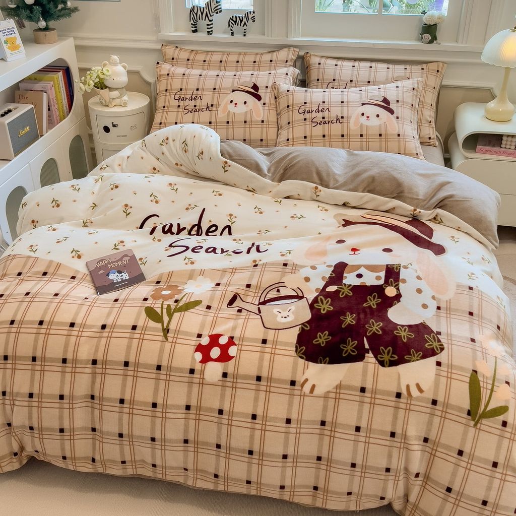 Set 4 Món Nỉ Nhung 200gr hình in 3D SweetGarden