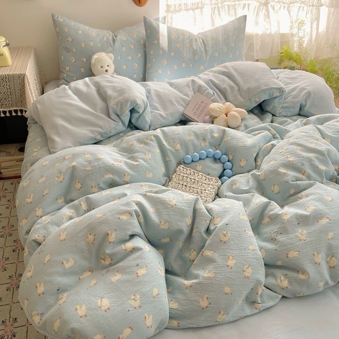 4Pcs Cloud Linen | Set Đũi Mây Phong cách trẻ trung hiện đại | ID 4PCSCLOUDLINE15