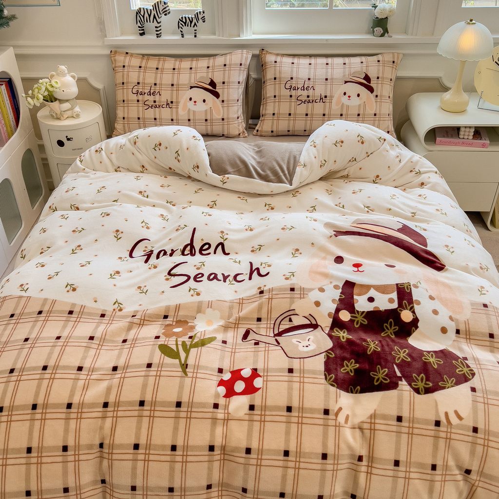 Set 4 Món Nỉ Nhung 200gr hình in 3D SweetGarden