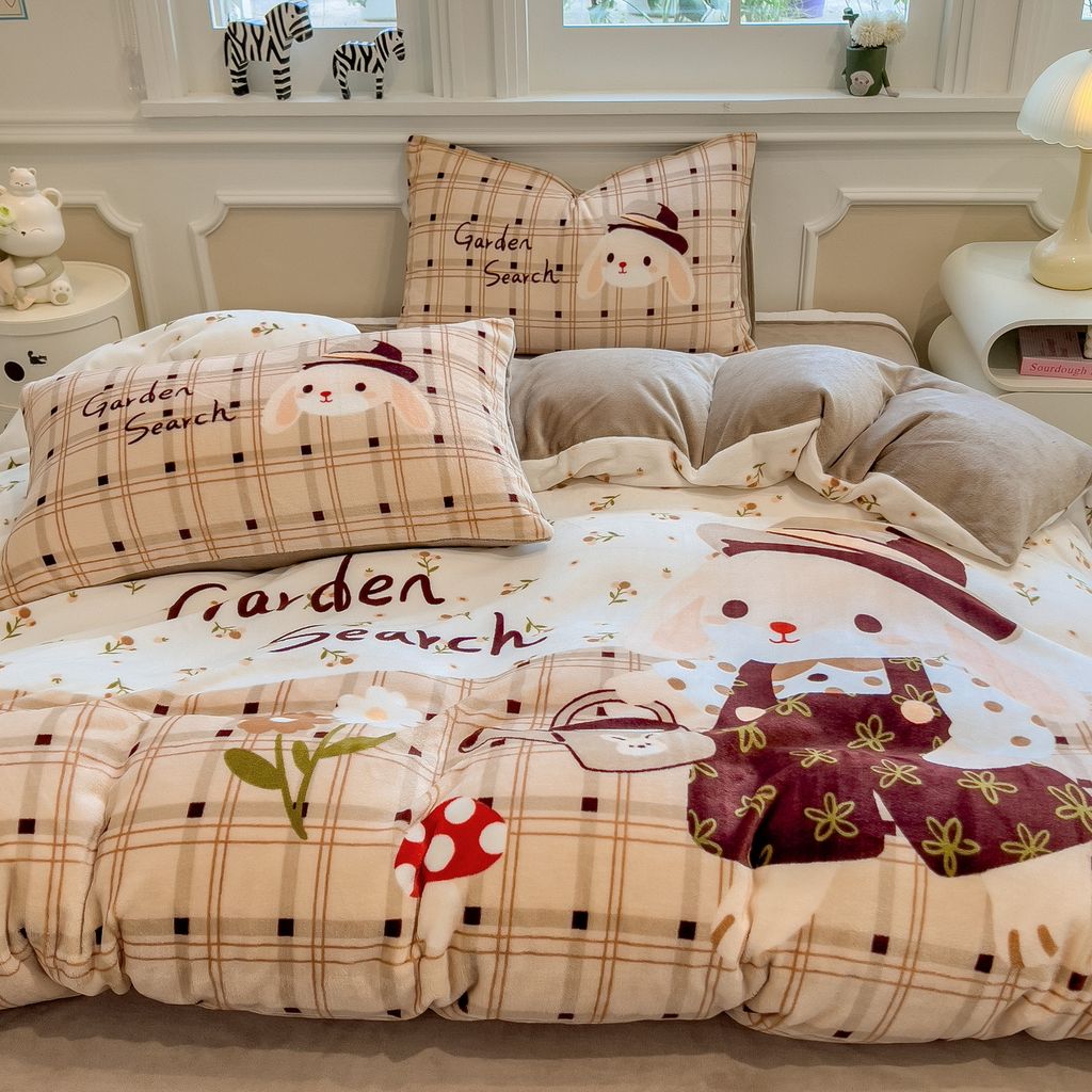 Set 4 Món Nỉ Nhung 200gr hình in 3D SweetGarden