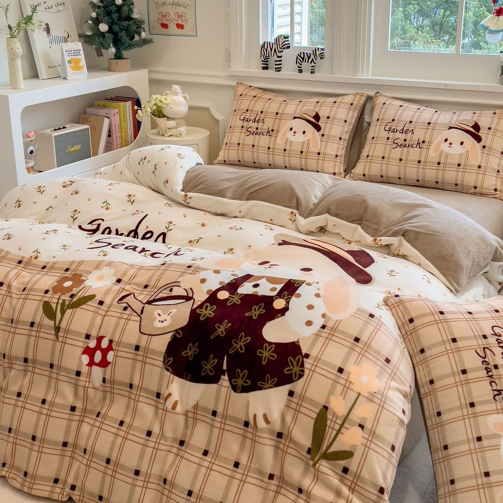 Set 4 Món Nỉ Nhung 200gr hình in 3D SweetGarden