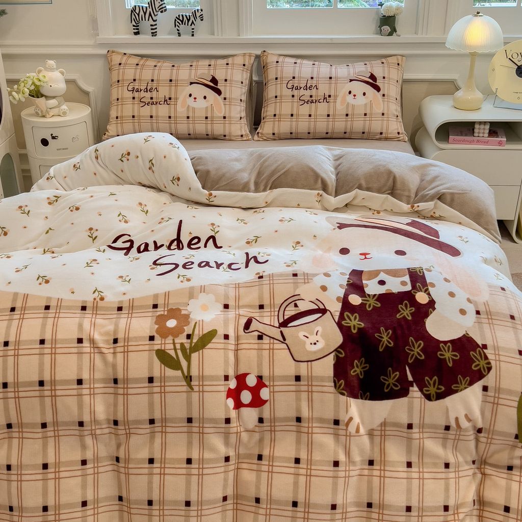 Set 4 Món Nỉ Nhung 200gr hình in 3D SweetGarden