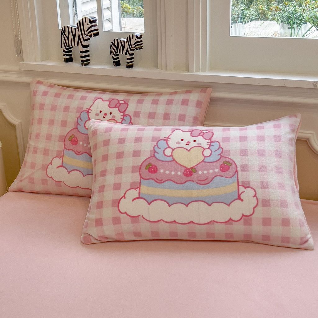 Set 4 Món Nỉ Nhung 200gr hình in 3D Hello Kitty Sweet Cake