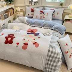 Set 4 Món Nỉ Nhung 200gr hình in 3D Happy Girl