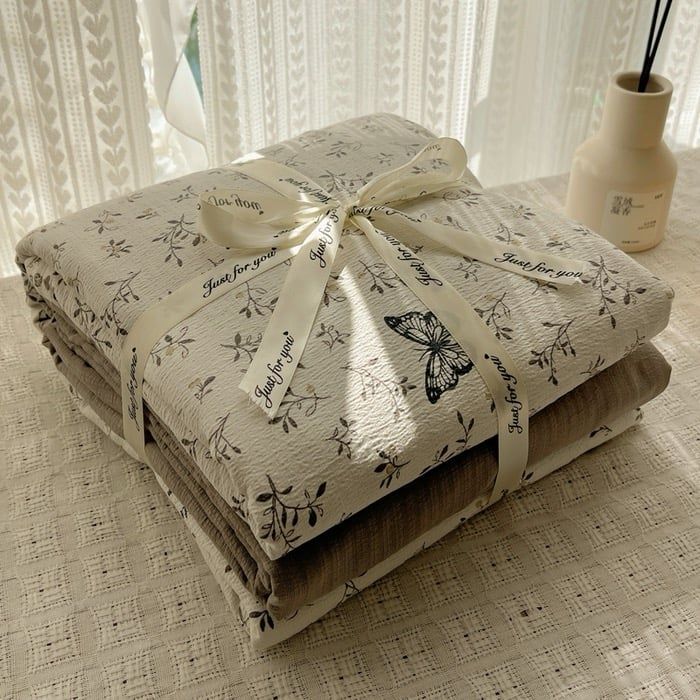 4Pcs Cloud Linen | Set Đũi Mây Phong cách trẻ trung hiện đại | ID 4PCSCLOUDLINE17