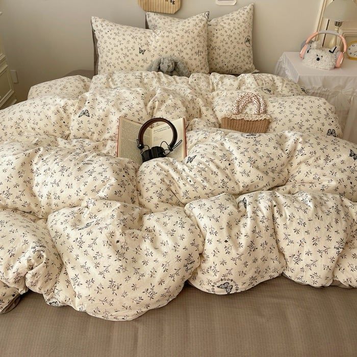 4Pcs Cloud Linen | Set Đũi Mây Phong cách trẻ trung hiện đại | ID 4PCSCLOUDLINE17