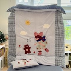 Set 4 Món Nỉ Nhung 200gr hình in 3D - 11 Mầu sắc đáng yêu