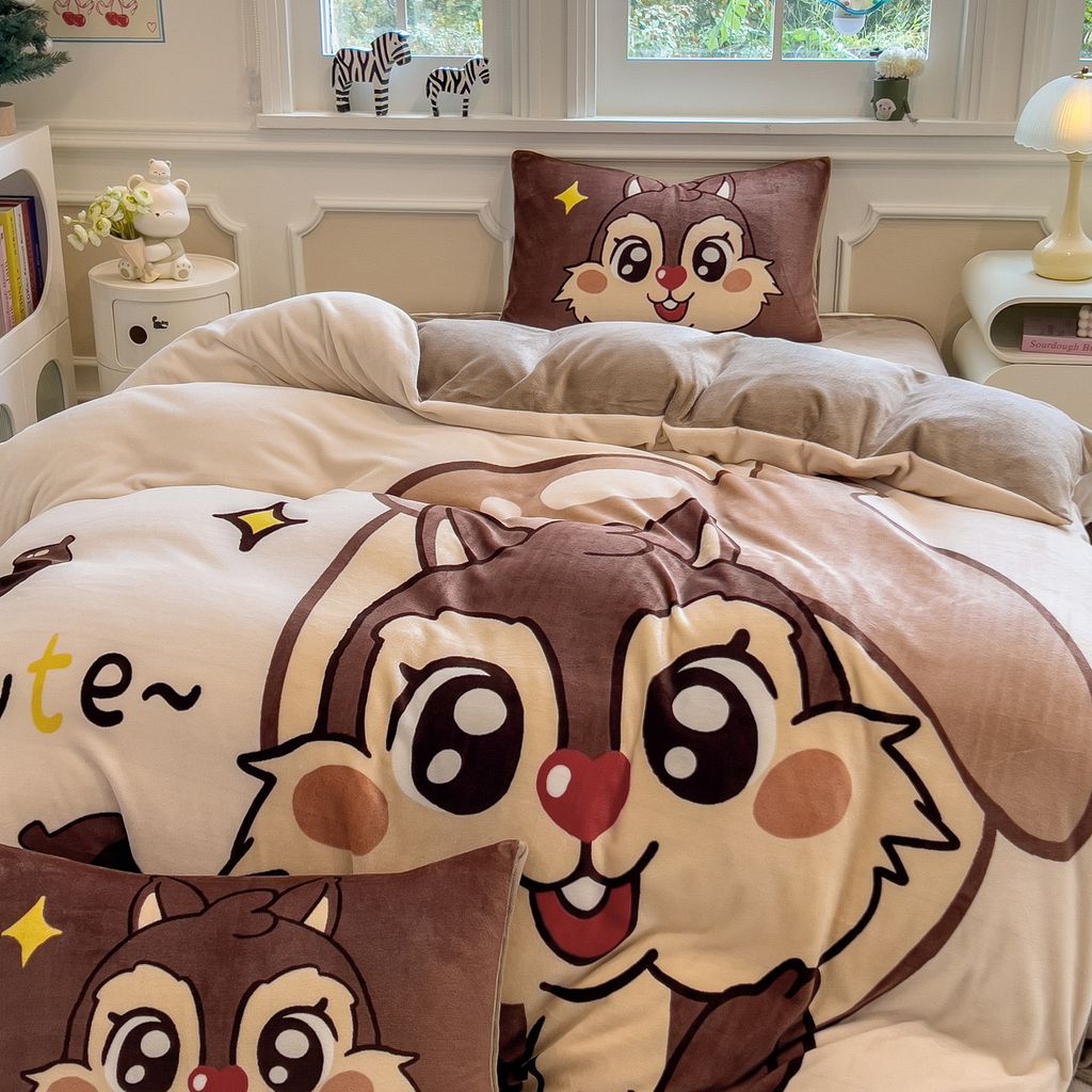 Set 4 Món Nỉ Nhung 200gr hình in 3D Sox Chip&Dane