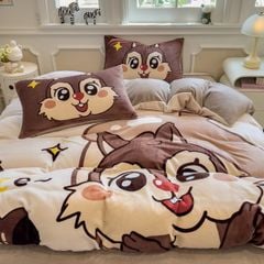 Set 4 Món Nỉ Nhung 200gr hình in 3D Sox Chip&Dane