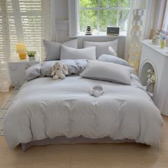 4Pcs Japan Linen |  Standard size duvet cover Bedding Set Drap Freesize | ID CL4P025COV015