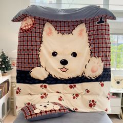 Set 4 Món Nỉ Nhung 200gr hình in 3D SnowDog