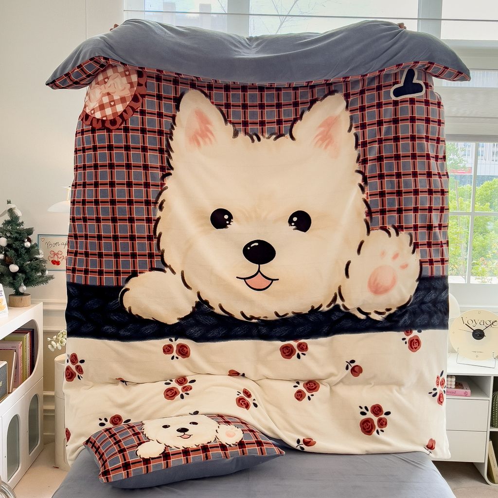 Set 4 Món Nỉ Nhung 200gr hình in 3D - 11 Mầu sắc đáng yêu