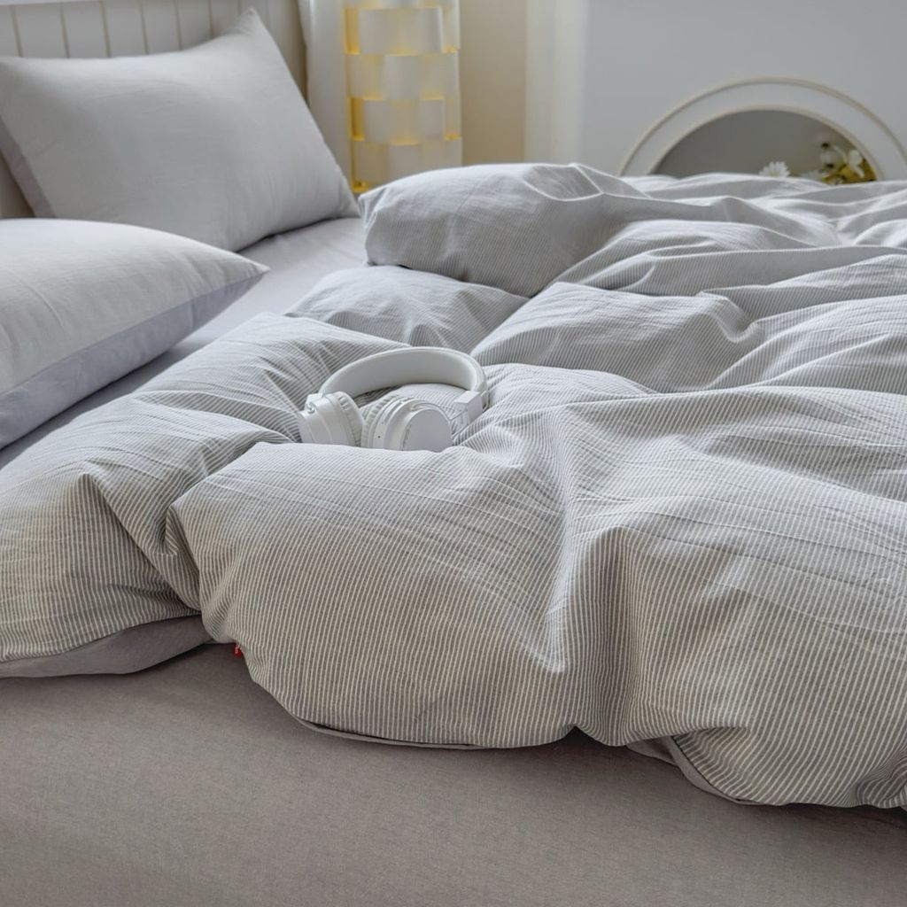 4Pcs Japan Linen |  Standard size duvet cover Bedding Set Drap Freesize | ID CL4P025COV015