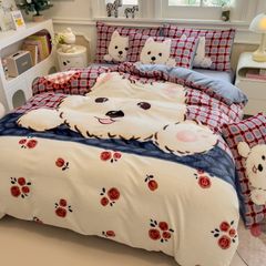 Set 4 Món Nỉ Nhung 200gr hình in 3D SnowDog