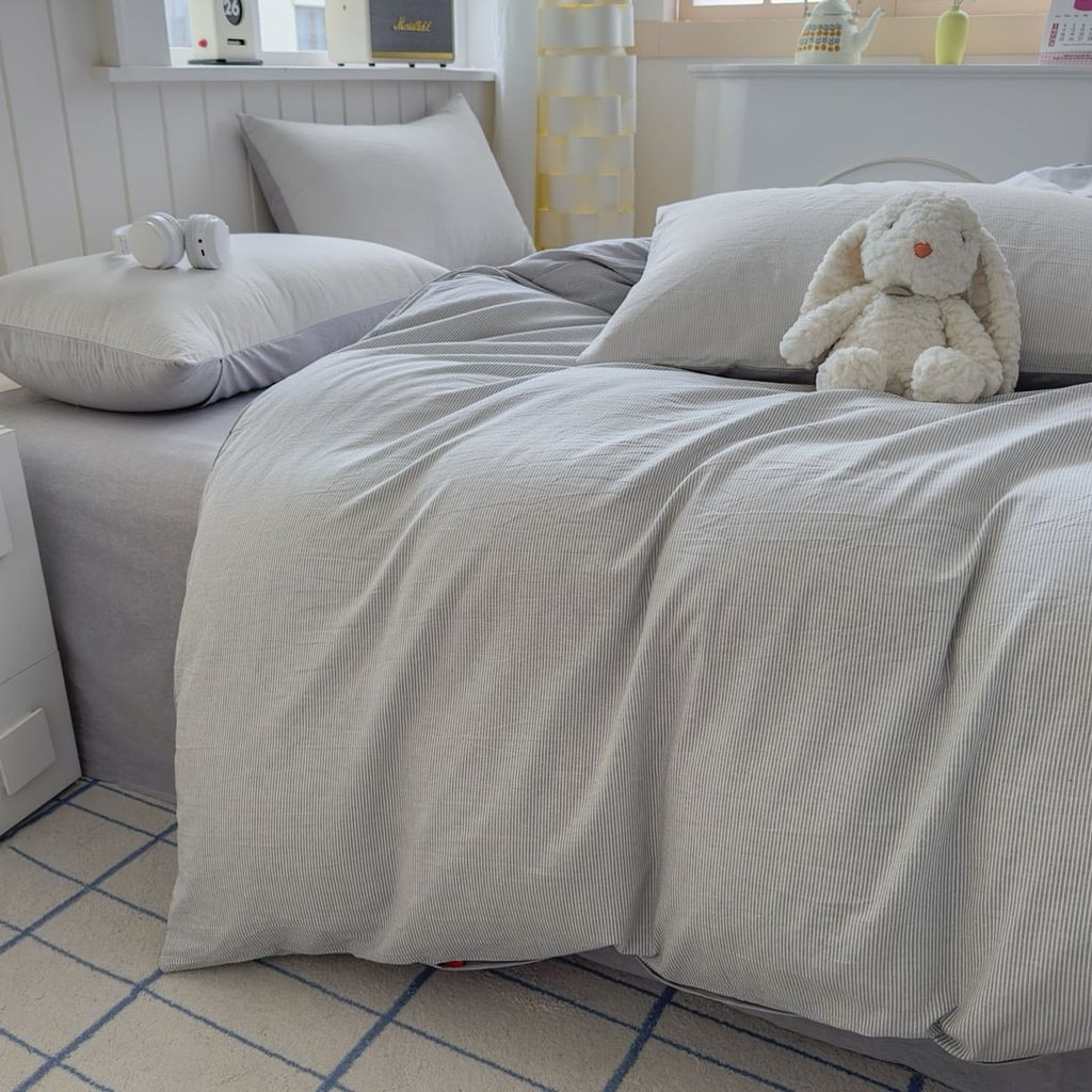 4Pcs Japan Linen |  Standard size duvet cover Bedding Set Drap Freesize | ID CL4P025COV015