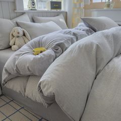 4Pcs Japan Linen |  Standard size duvet cover Bedding Set Drap Freesize | ID CL4P025COV015