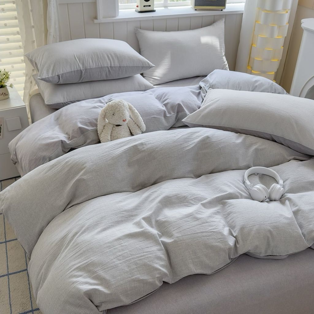 4Pcs Japan Linen |  Standard size duvet cover Bedding Set Drap Freesize | ID CL4P025COV015