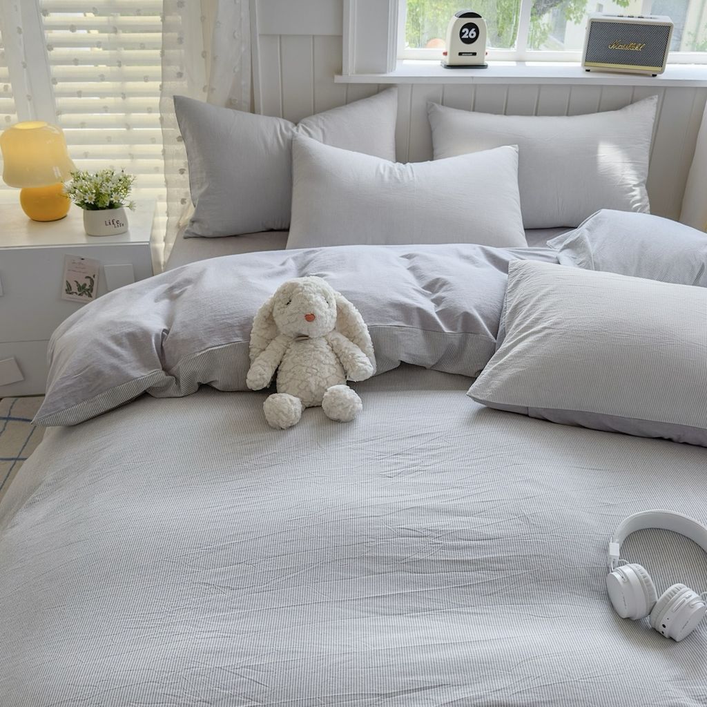 4Pcs Japan Linen |  Standard size duvet cover Bedding Set Drap Freesize | ID CL4P025COV015