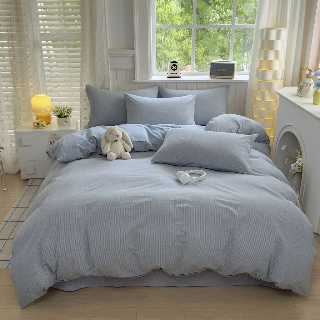 4Pcs Japan Linen |  Standard size duvet cover Bedding Set Drap Freesize | ID CL4P025COV016