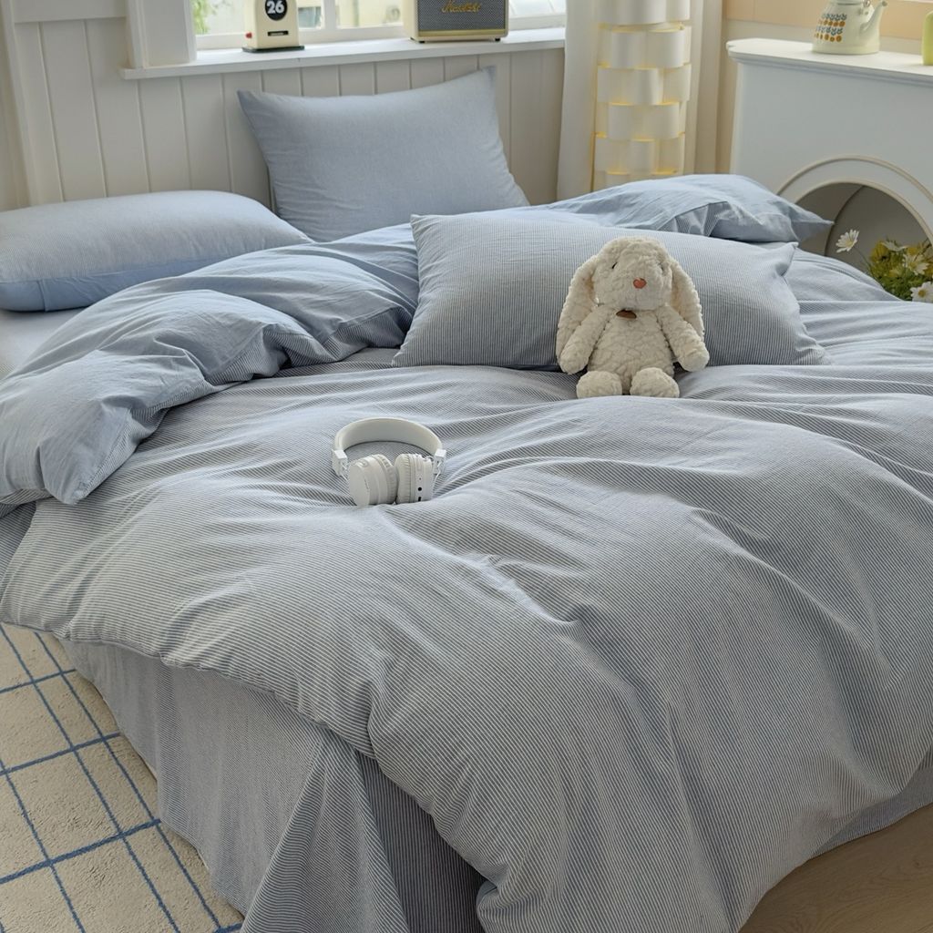 4Pcs Japan Linen |  Standard size duvet cover Bedding Set Drap Freesize | ID CL4P025COV016