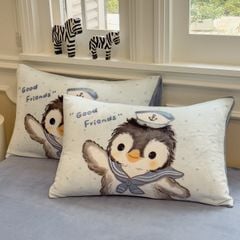 Set 4 Món Nỉ Nhung 200gr hình in 3D Penguin