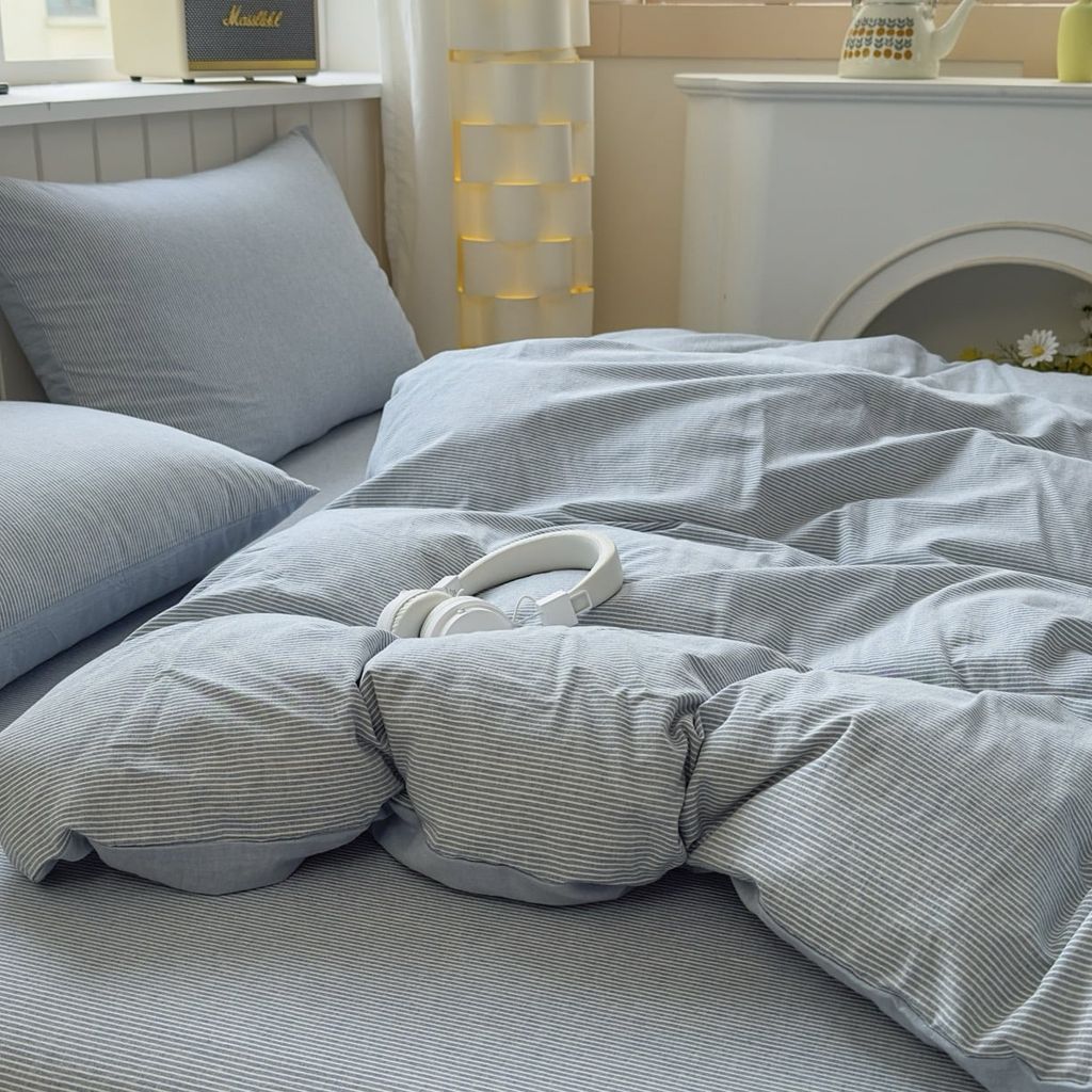 4Pcs Japan Linen |  Standard size duvet cover Bedding Set Drap Freesize | ID CL4P025COV016