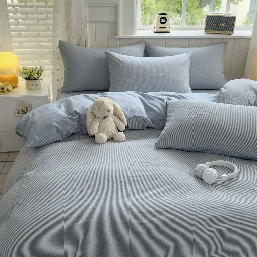 4Pcs Japan Linen |  Standard size duvet cover Bedding Set Drap Freesize | ID CL4P025COV016