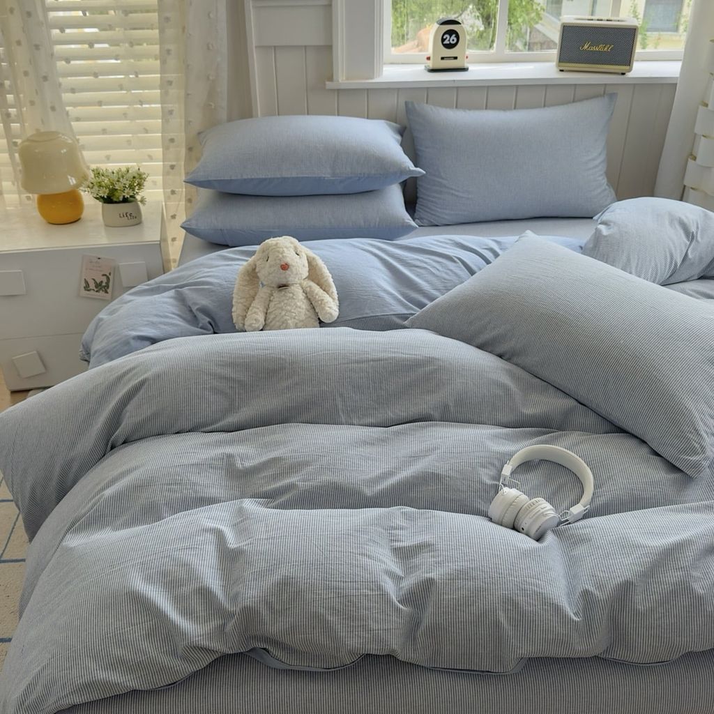 4Pcs Japan Linen |  Standard size duvet cover Bedding Set Drap Freesize | ID CL4P025COV016