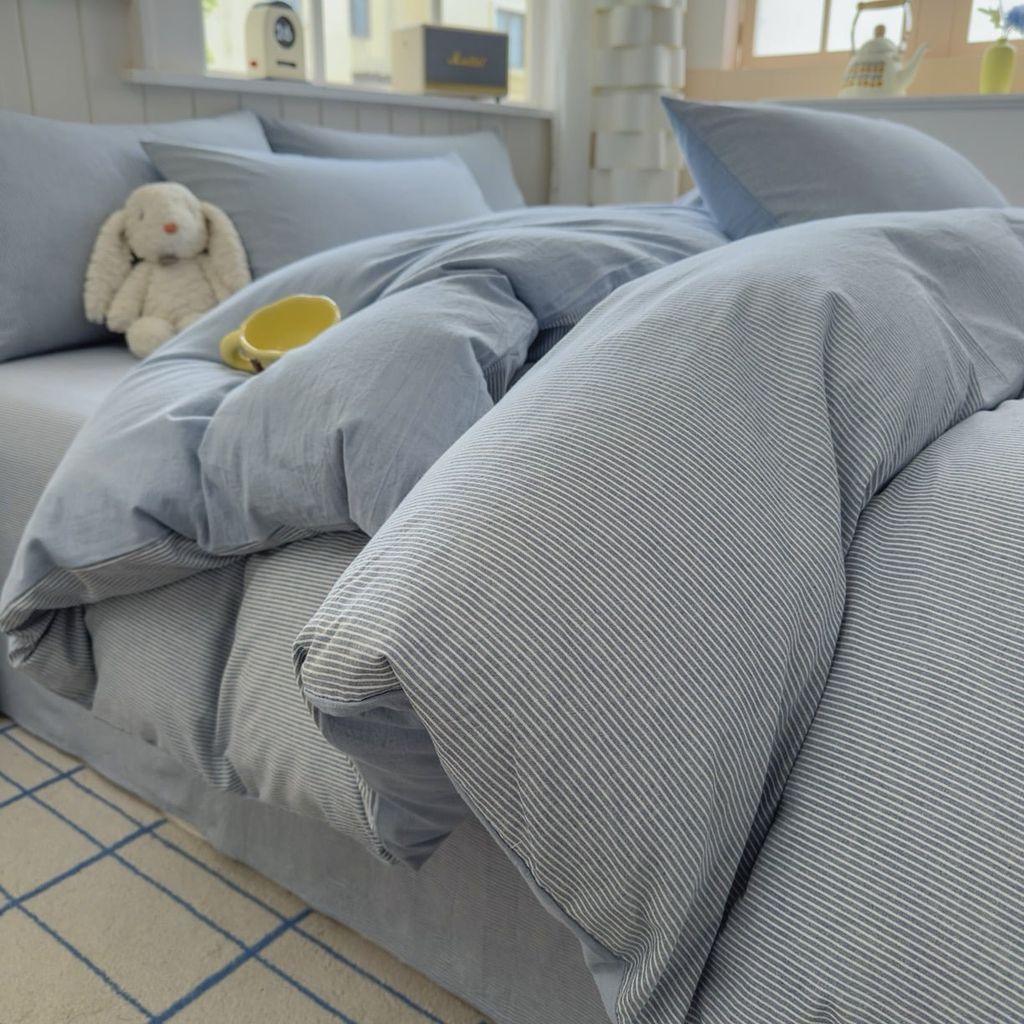 4Pcs Japan Linen |  Standard size duvet cover Bedding Set Drap Freesize | ID CL4P025COV016