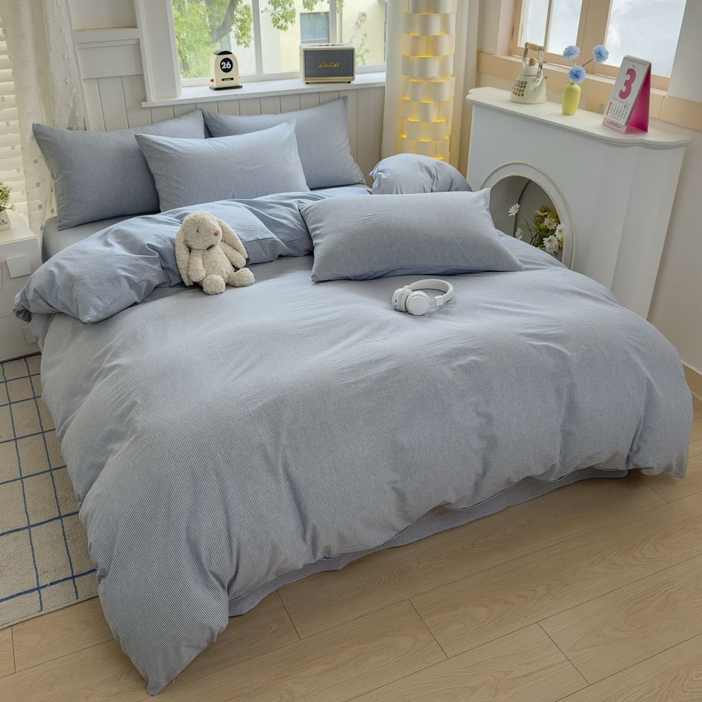 4Pcs Japan Linen |  Standard size duvet cover Bedding Set Drap Freesize | ID CL4P025COV016