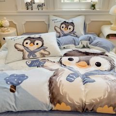 Set 4 Món Nỉ Nhung 200gr hình in 3D Penguin