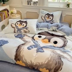 Set 4 Món Nỉ Nhung 200gr hình in 3D Penguin