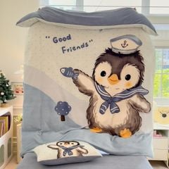 Set 4 Món Nỉ Nhung 200gr hình in 3D Penguin