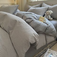 4Pcs Japan Linen |  Standard size duvet cover Bedding Set Drap Freesize | ID CL4P025COV017