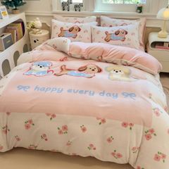 Set 4 Món Nỉ Nhung 200gr hình in 3D Snopydog Happy Every Day