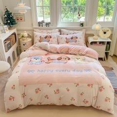 Set 4 Món Nỉ Nhung 200gr hình in 3D Snopydog Happy Every Day