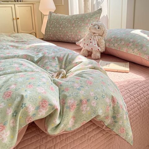 4Pcs Cotton Đũi Vintage Chần Phủ Freesize CodeSkuAll