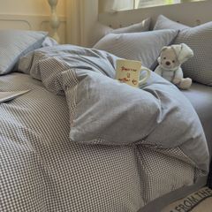 4Pcs Japan Linen |  Standard size duvet cover Bedding Set Drap Freesize | ID CL4P025COV017