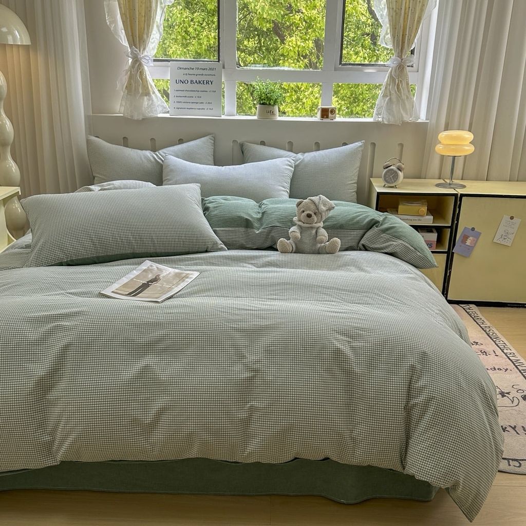 4Pcs Japan Linen |  Standard size duvet cover Bedding Set Drap Freesize | ID CL4P025COV018