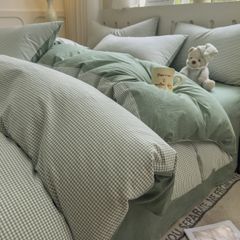 4Pcs Japan Linen |  Standard size duvet cover Bedding Set Drap Freesize | ID CL4P025COV018