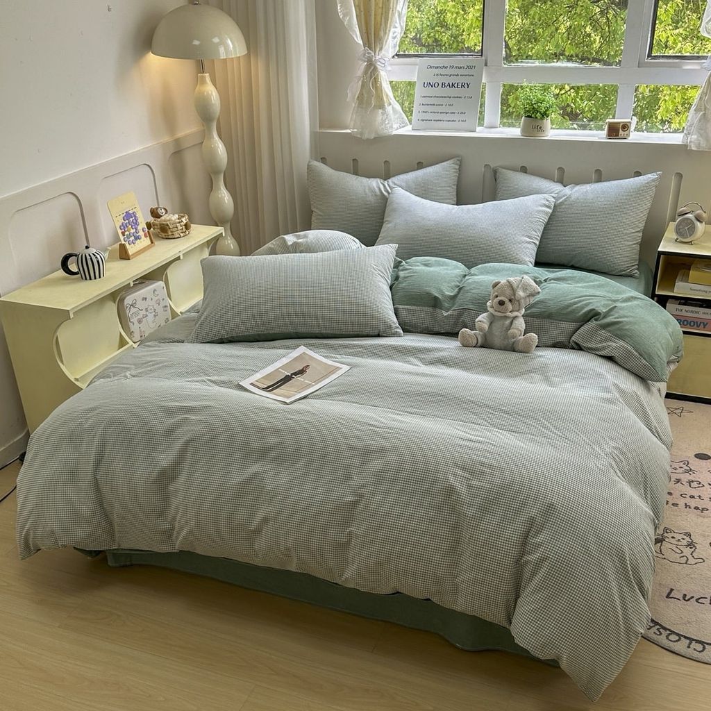 4Pcs Japan Linen |  Standard size duvet cover Bedding Set Drap Freesize | ID CL4P025COV018