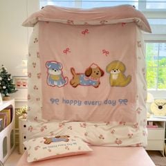 Set 4 Món Nỉ Nhung 200gr hình in 3D Snopydog Happy Every Day