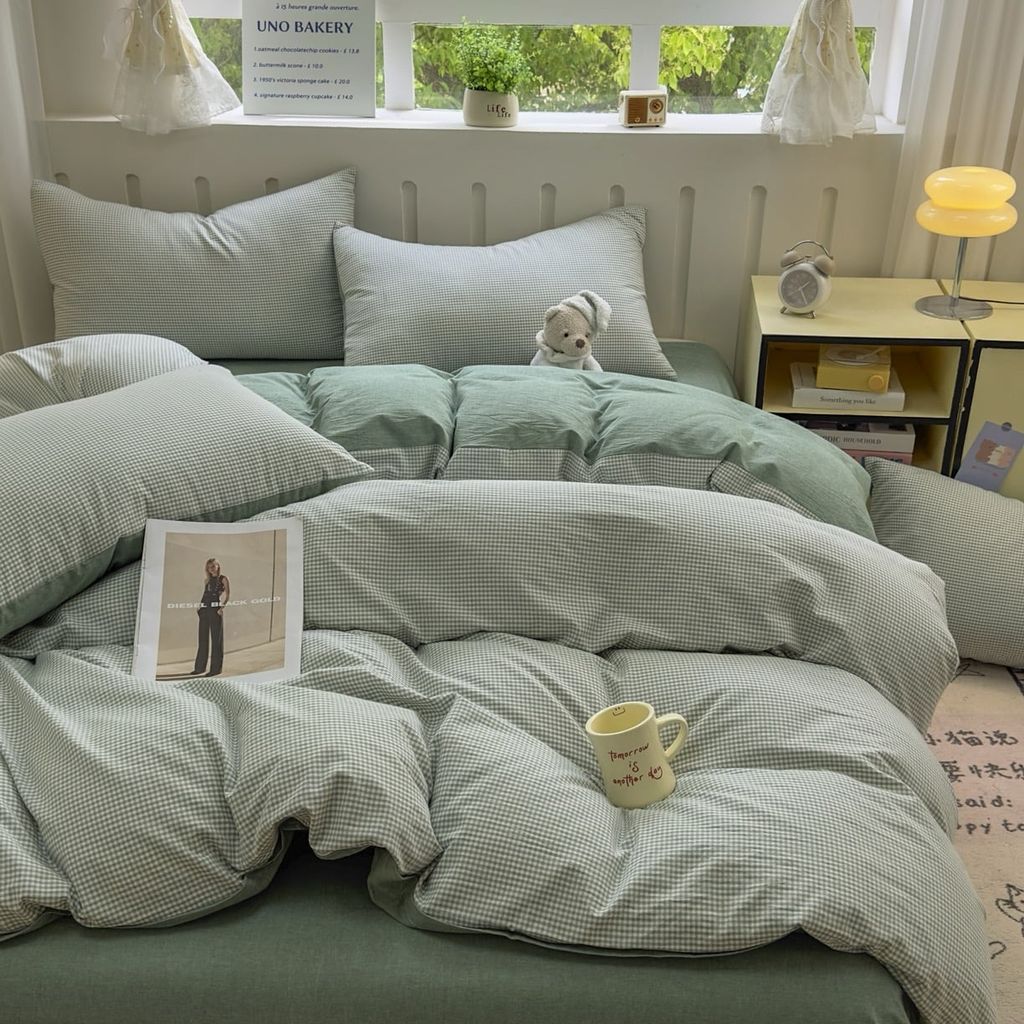 4Pcs Japan Linen |  Standard size duvet cover Bedding Set Drap Freesize | ID CL4P025COV018