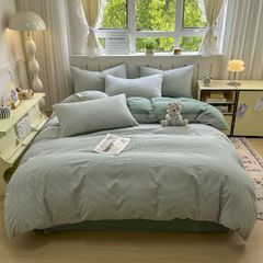 4Pcs Japan Linen |  Standard size duvet cover Bedding Set Drap Freesize | ID CL4P025COV018